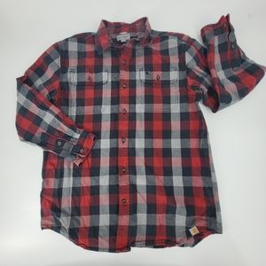 Carharrt Plaid Long Sleeve Button up Shirt